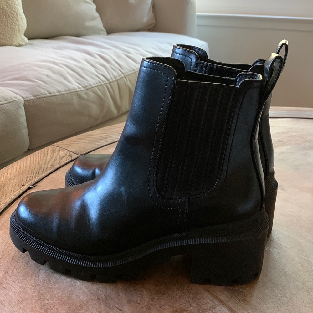 Faux Leather Chelsea Boot